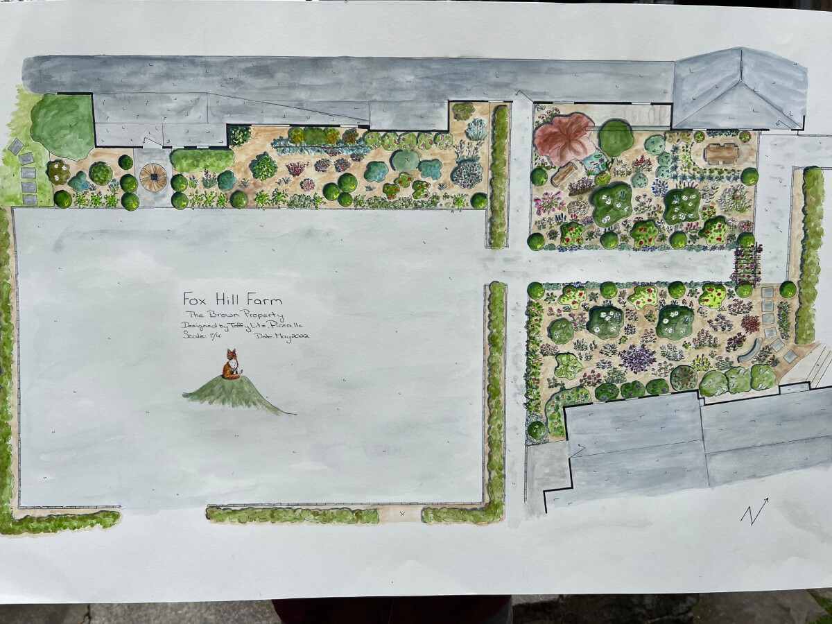 overhead design for Fox Hill Farm